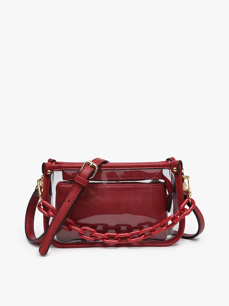 Jessica Stadium Clear Crossbody Bag – Chain Strap