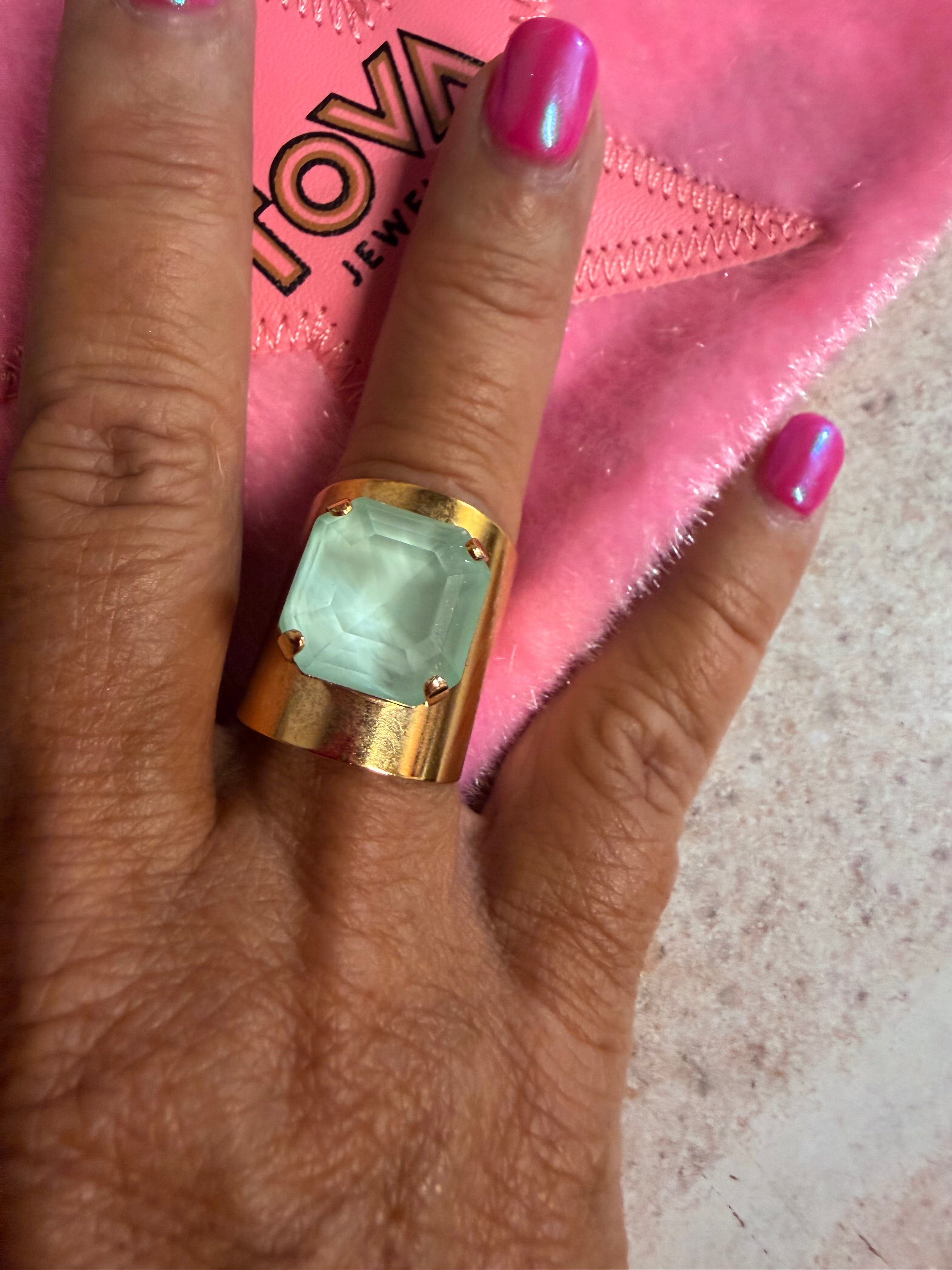 TOVA Nikki ring in fairy dust