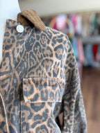 Leopard Print Jacket with Pockets