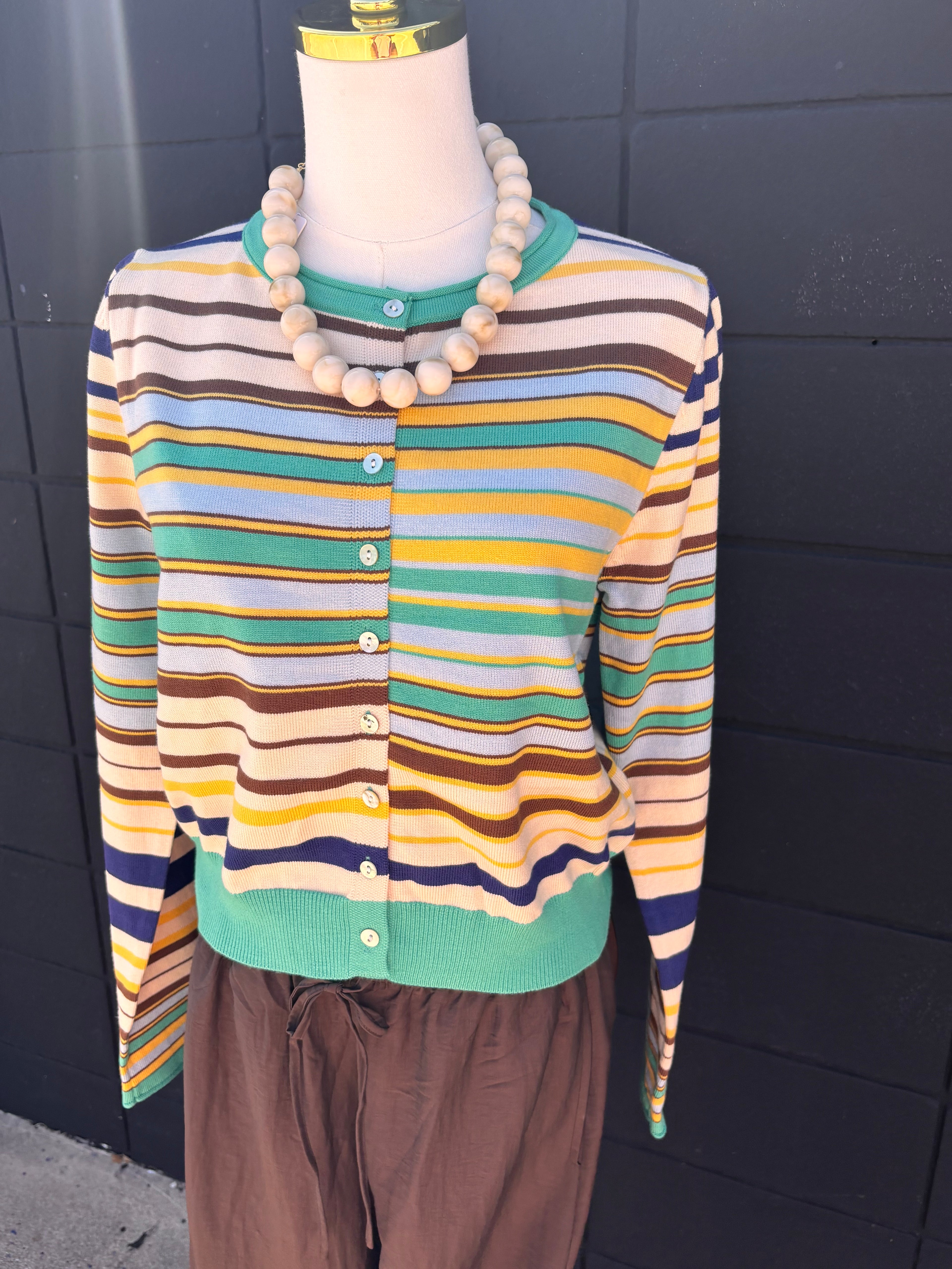 Green Multi Sweater