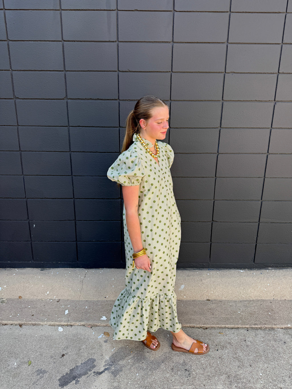 Polka Dot Midi Dress