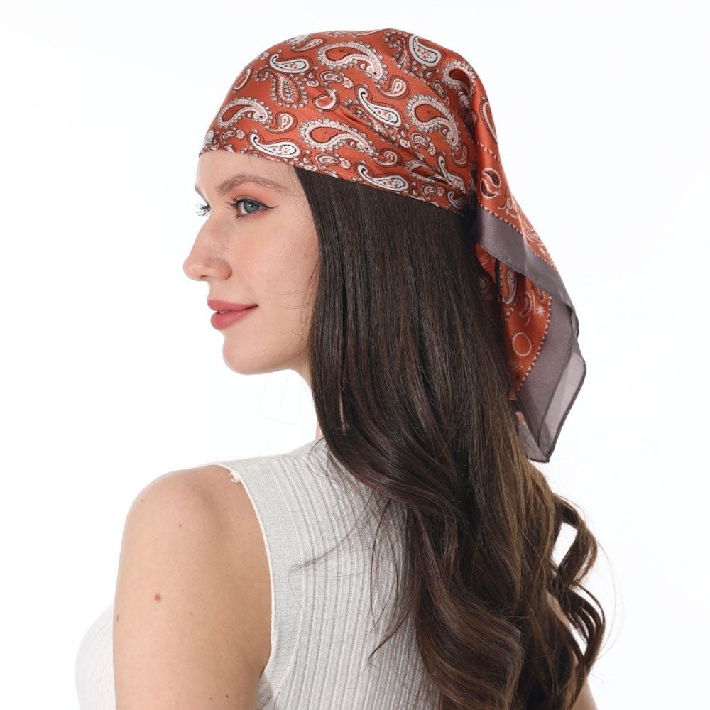Vintage Paisley Satin Scarf