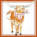 White Longhorn Hometown Pride Paper Cocktail Napkins