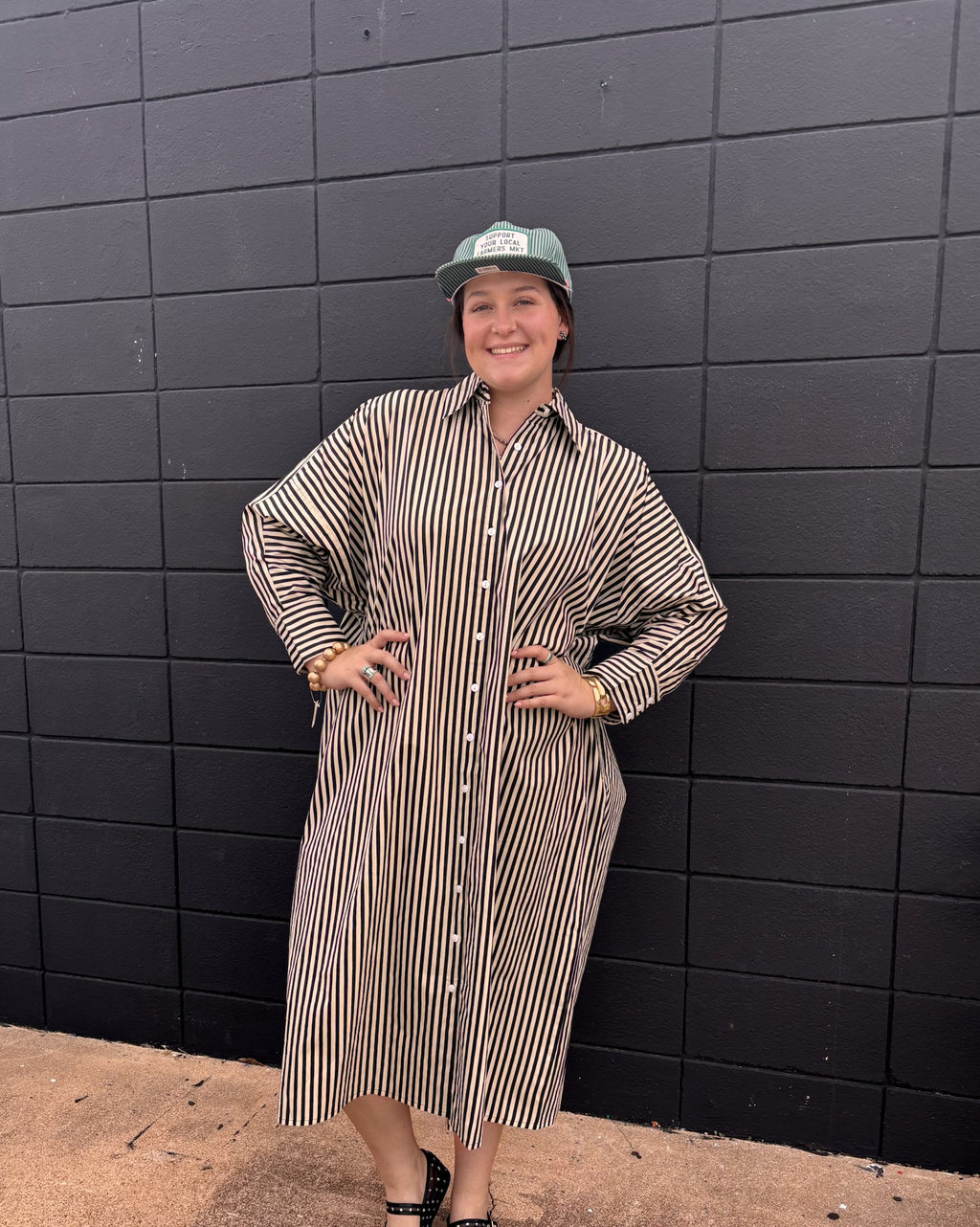 Stripe Shirt Dress