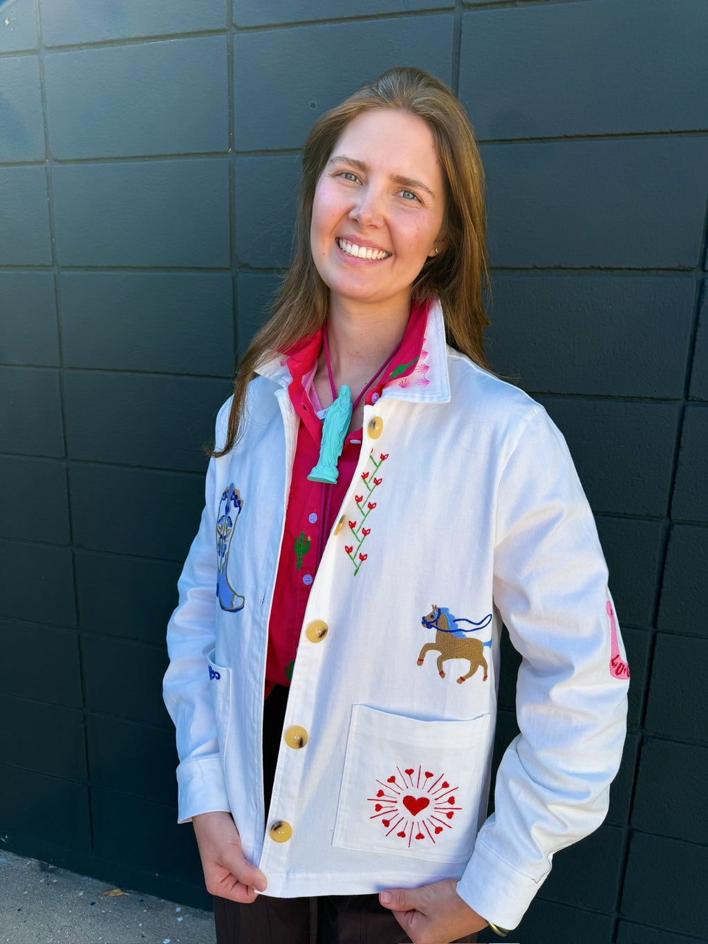 Embroidered Long Jacket