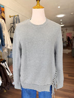 Grey Fringe Sweater