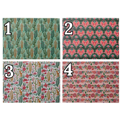 Cactus Theme Wrapping Paper Sheets
