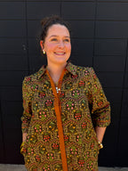 Fall Floral Midi Dress