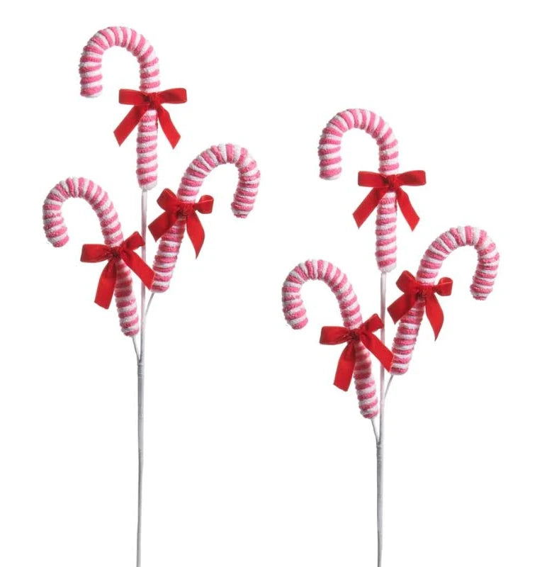 29" Pink and Tan Peppermint Spray