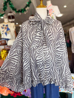 Cream Zebra Flowy Top