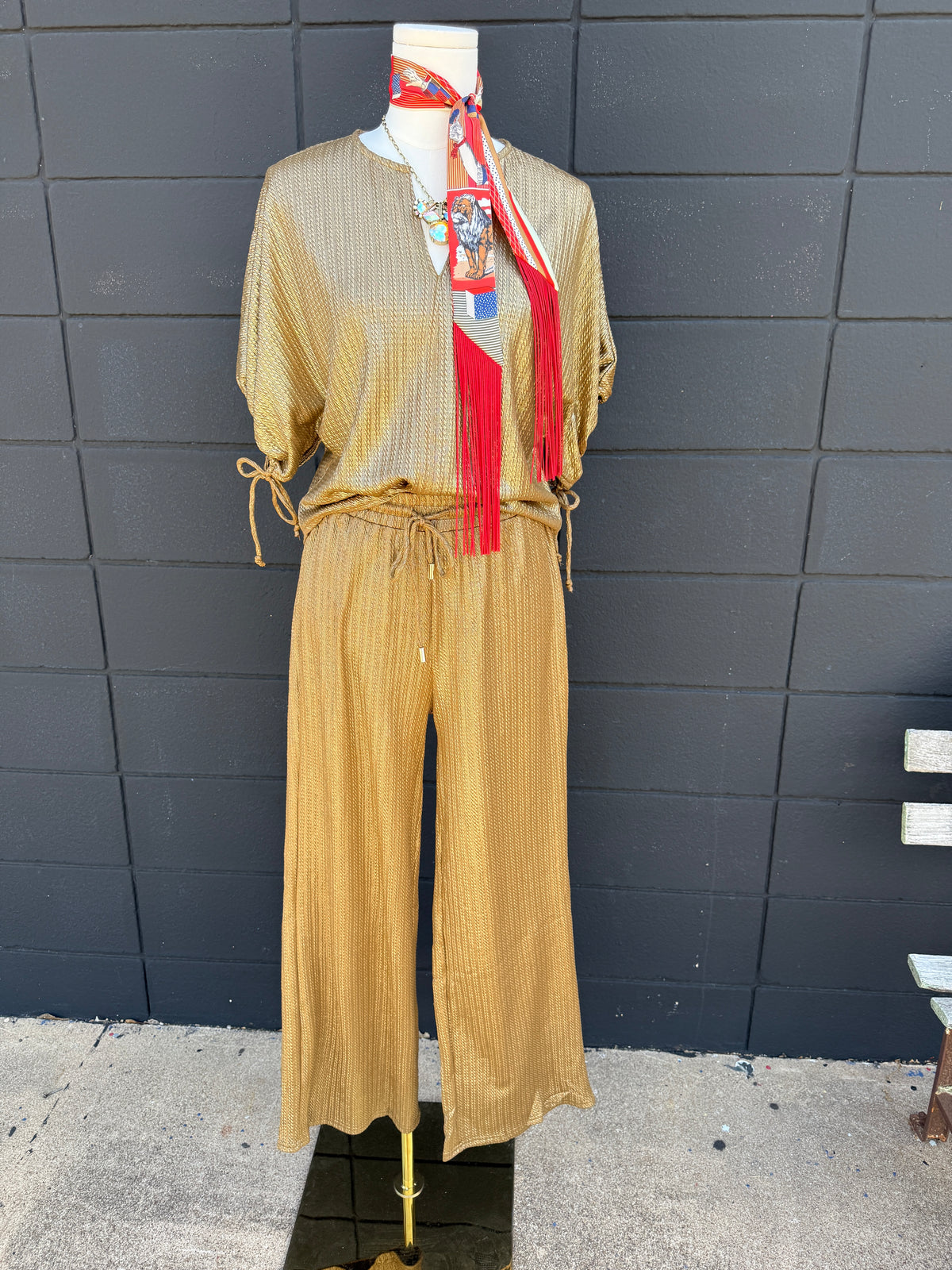 Olive Lux Knit Pants