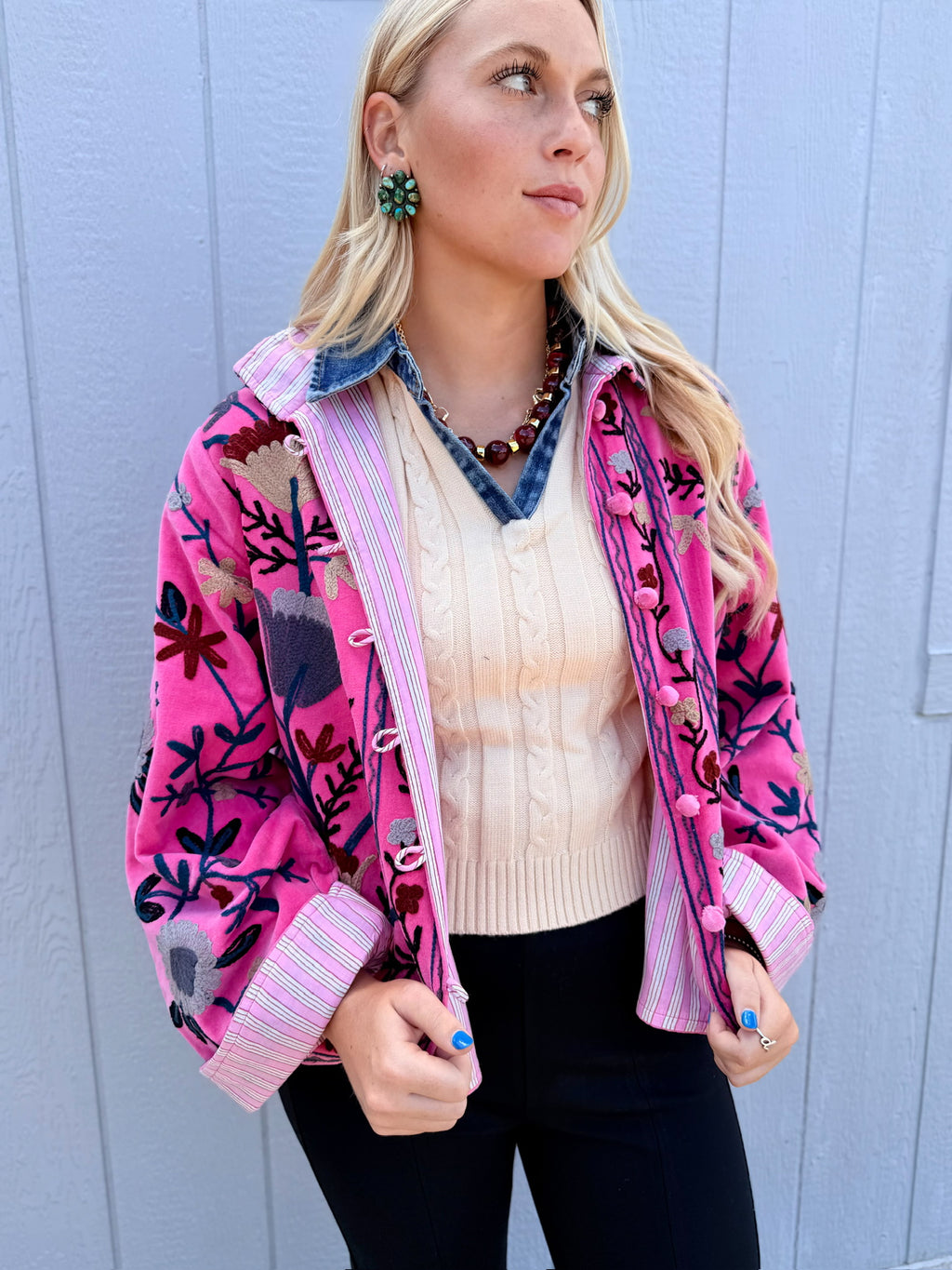 Pink Velvet Jacket