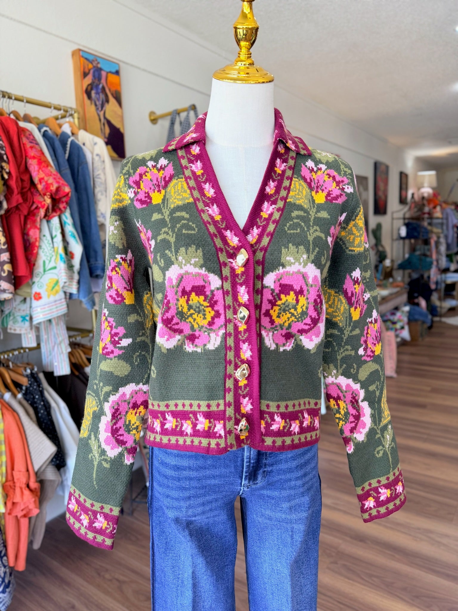 Floral Button Cardigan