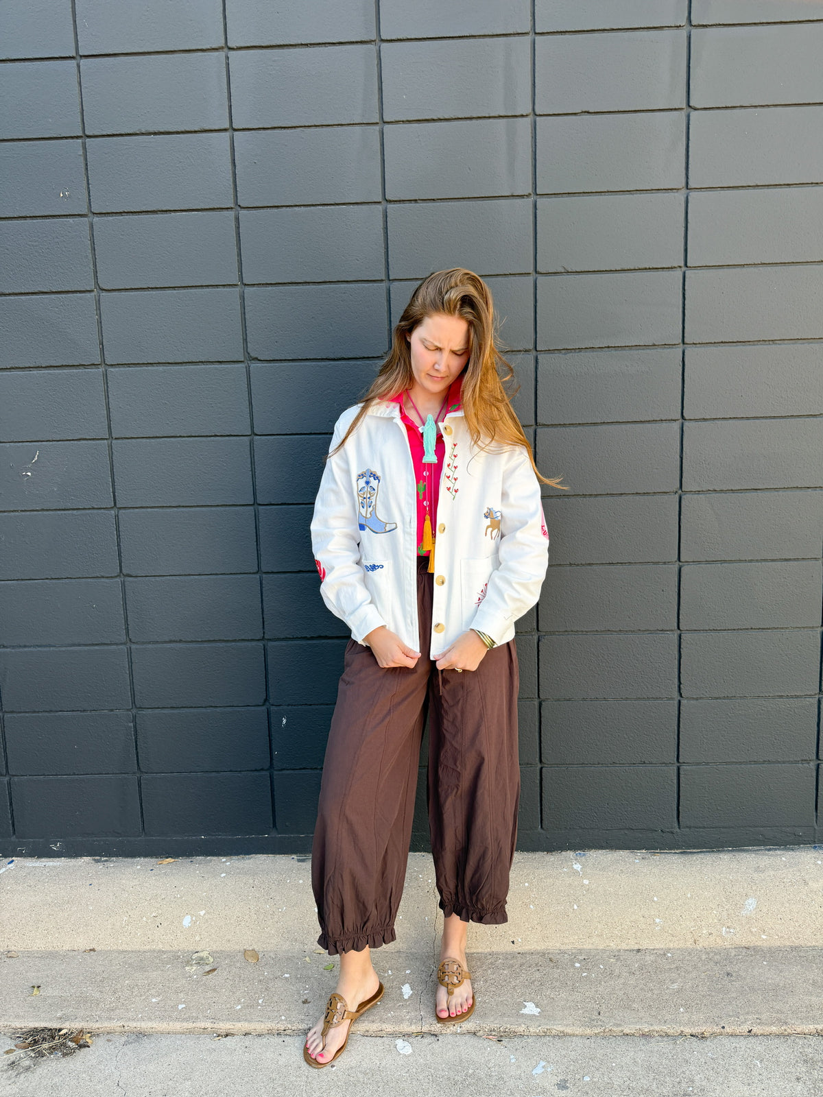 Embroidered Long Jacket