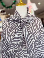 Cream Zebra Flowy Top