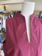 Sleeveless Burgundy Mini Dress