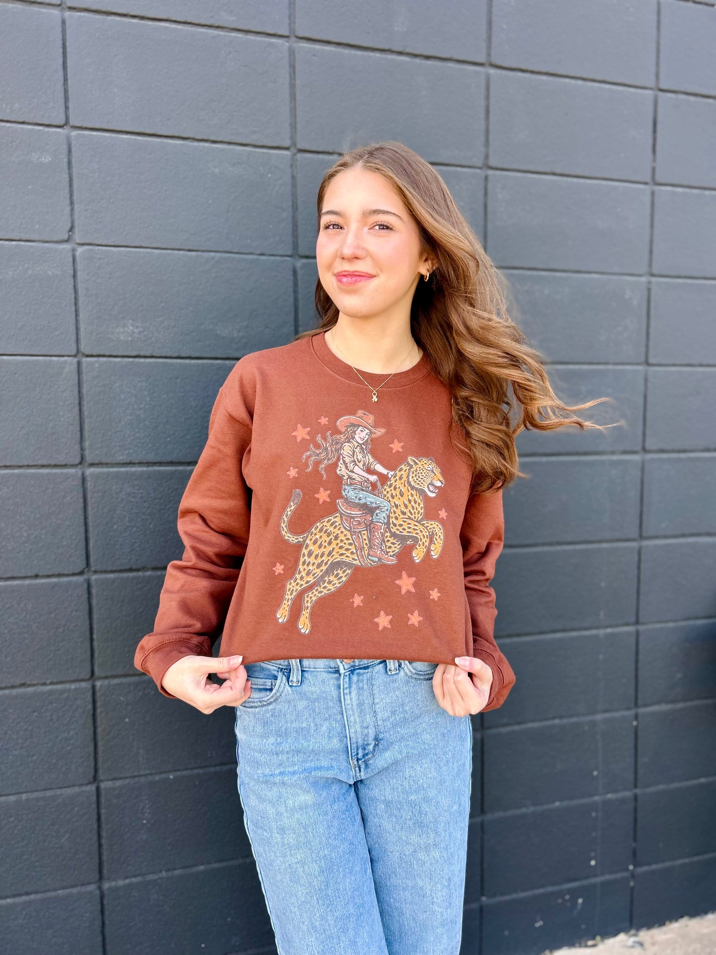 Leopard Ridin Sweatshirt