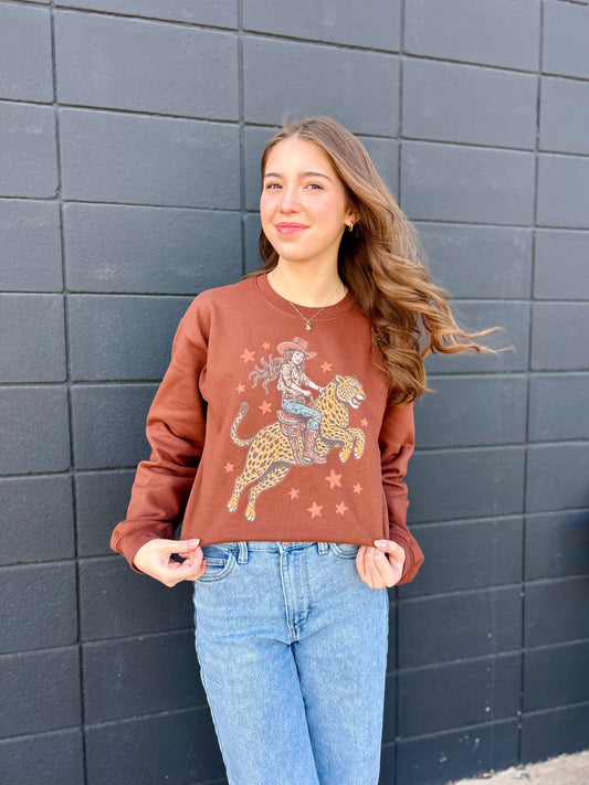 Leopard Ridin Sweatshirt