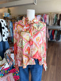 Satin Abstract Top