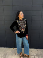 Velvet Henley Tunic