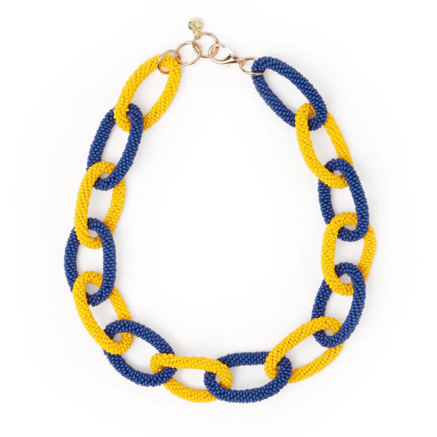 Navy Color Block Necklace