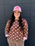 Polka dot sweater Mocha