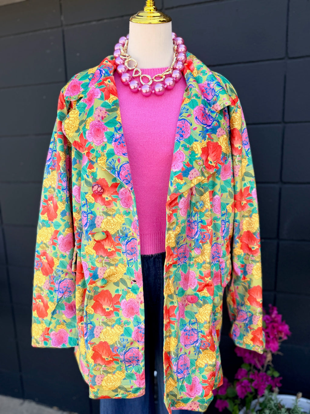 Floral Velvet Blazer