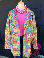 Floral Velvet Blazer