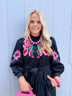 Black Floral Maxi Dress