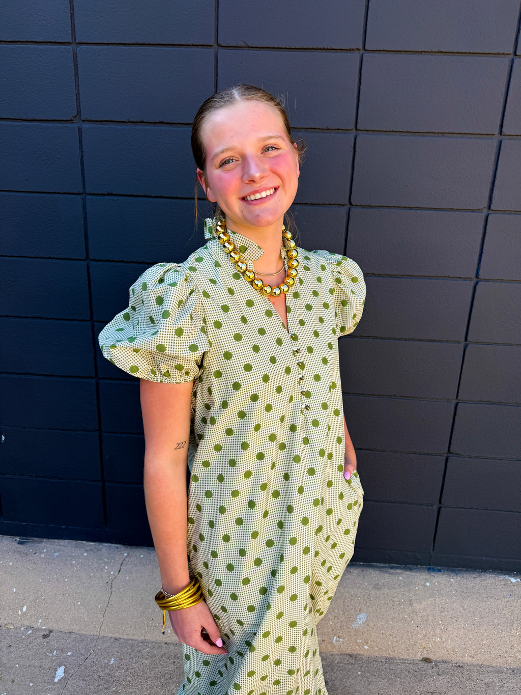 Polka Dot Midi Dress
