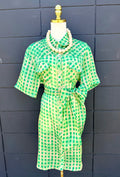 Lauren Green Gingham Dress