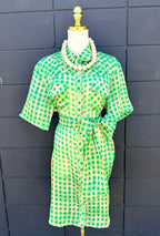 Lauren Green Gingham Dress