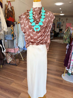 Satin High Neck Horse Top
