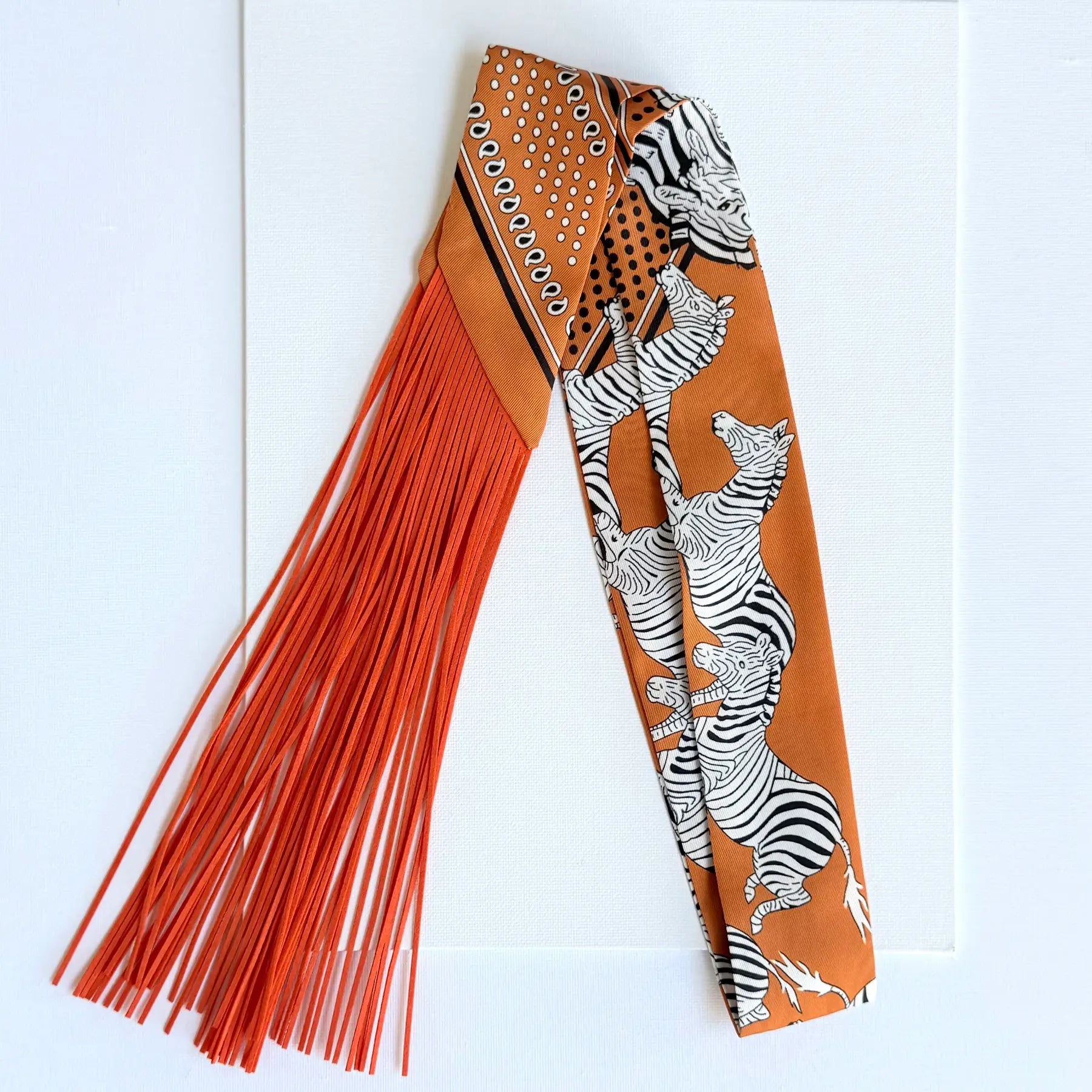 Fringe Western Orange Scarf