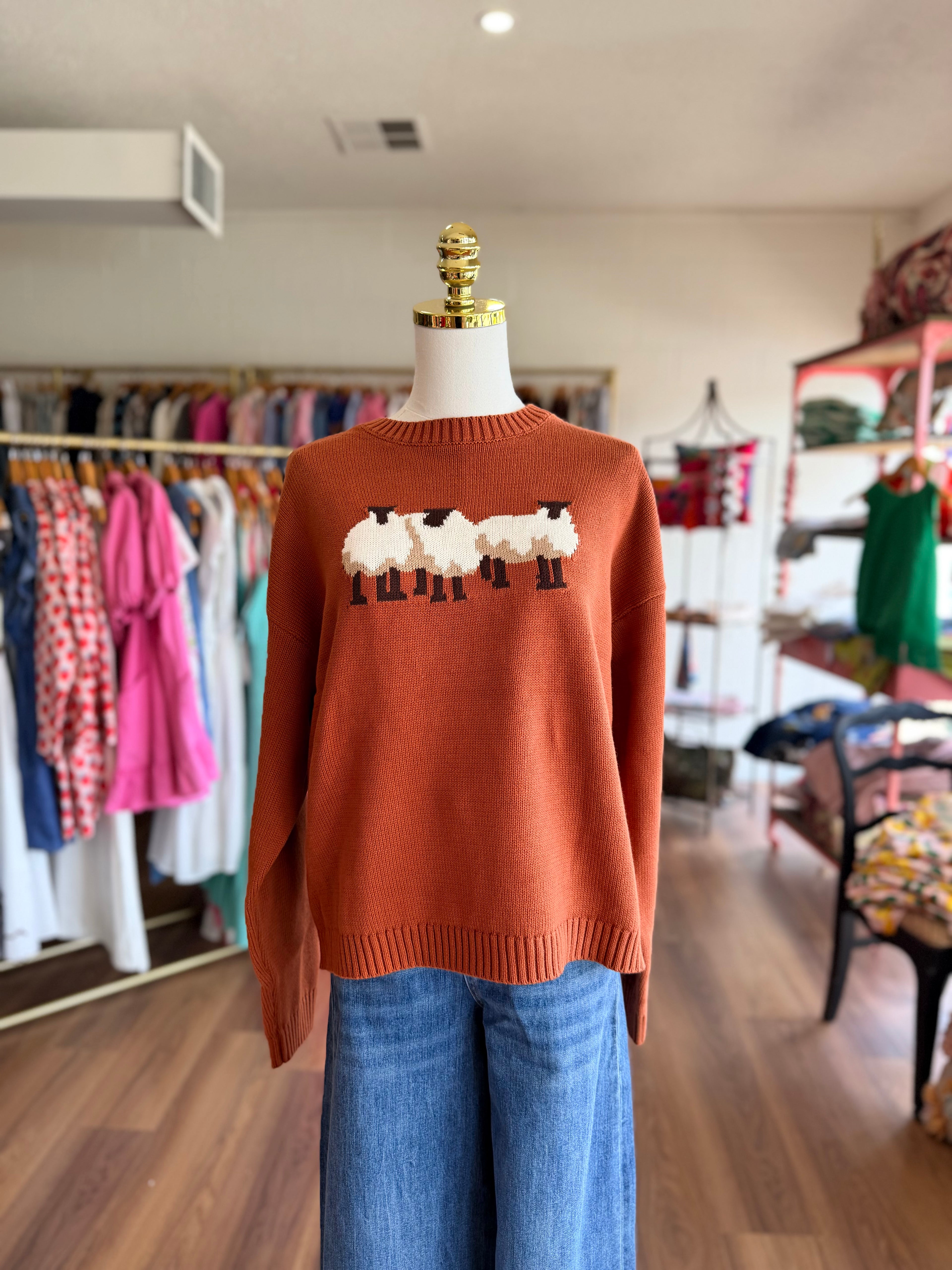 Rust Sheep Sweater
