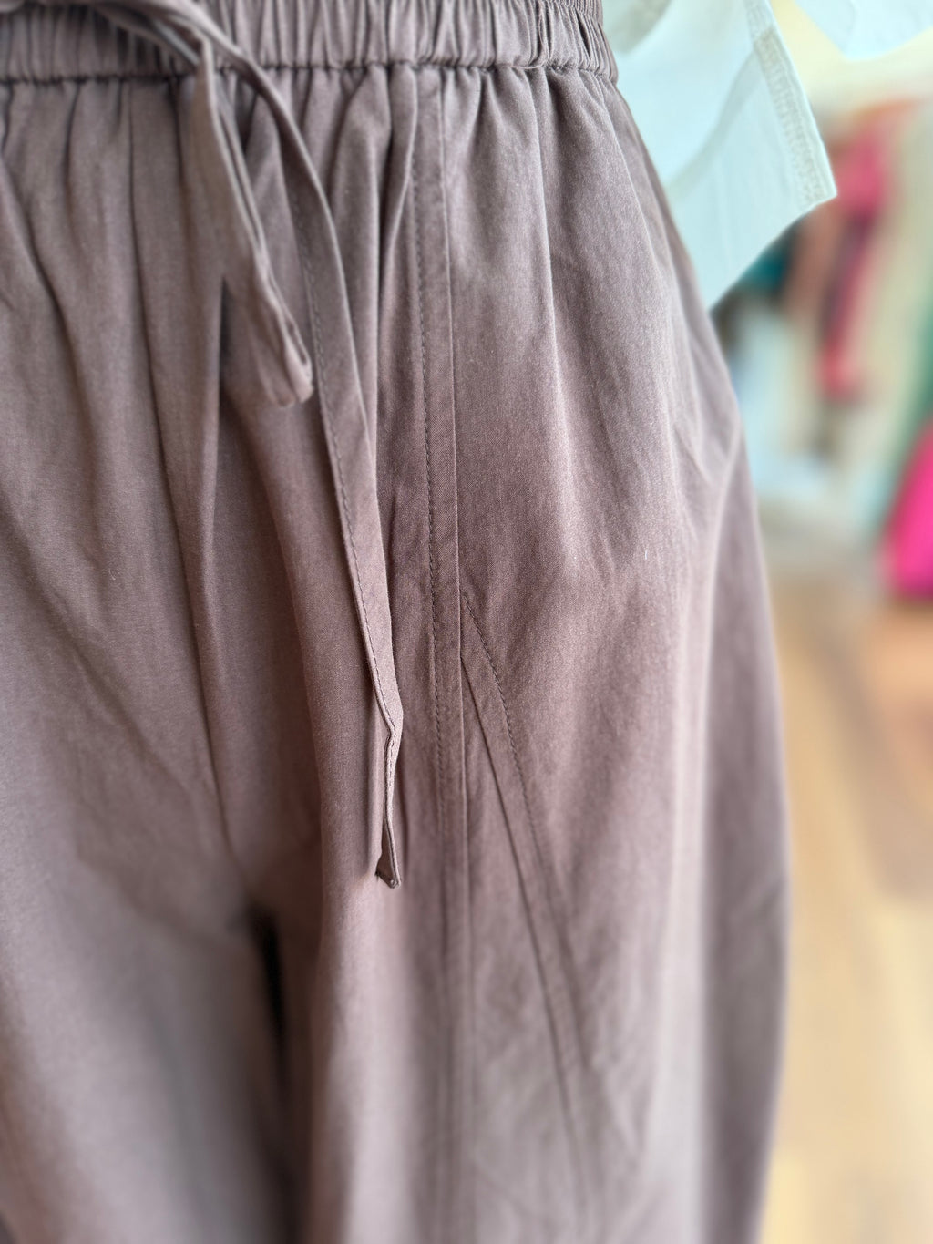 Brown Ruffle Pants