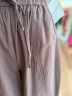Brown Ruffle Pants