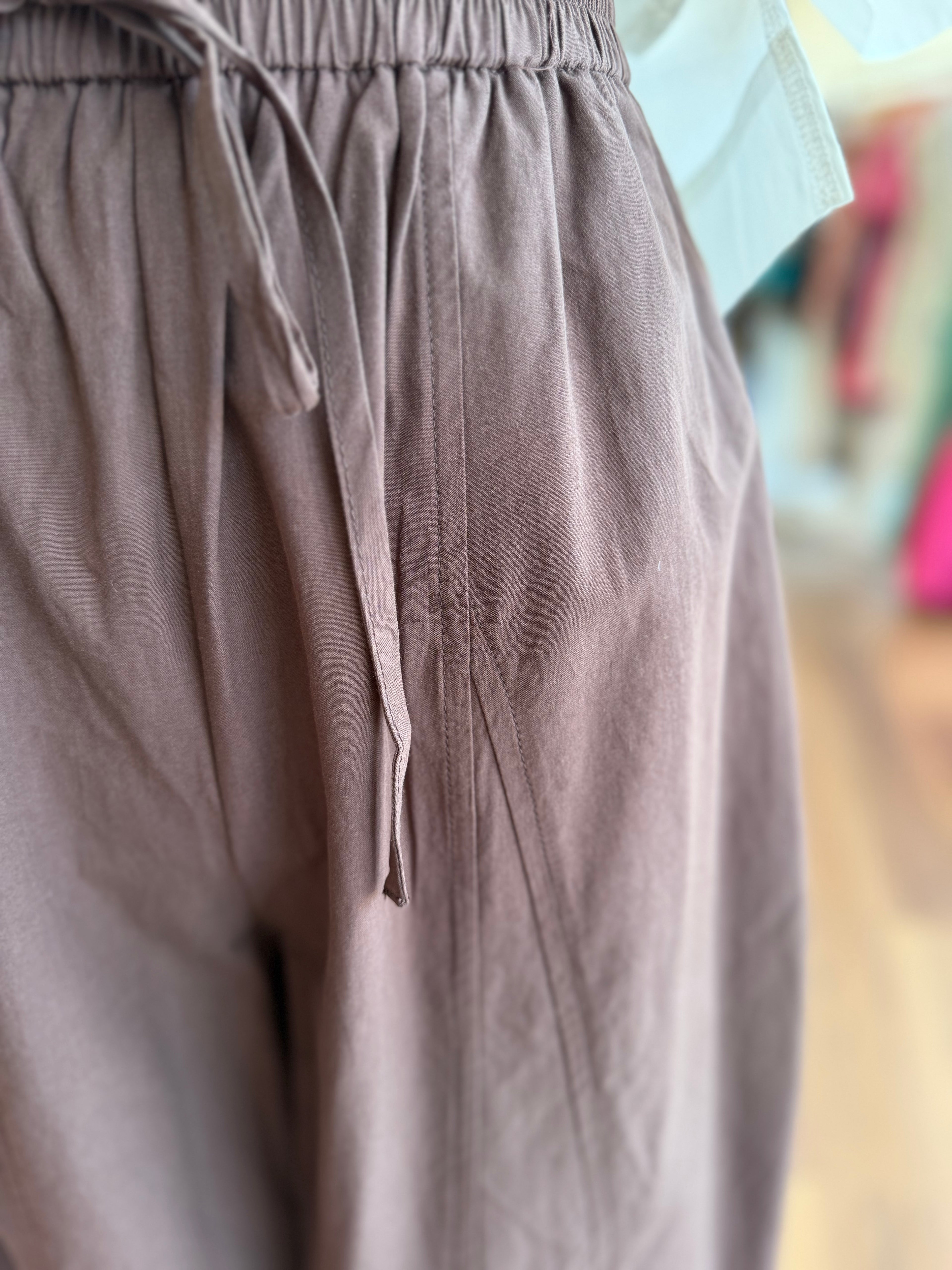 Brown Ruffle Pants