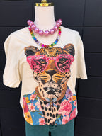 Leopard In Bee Suit Graphic Tee