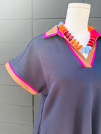 Navy Collared Dress