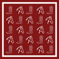 Dark Crimson & White Gameday Bandana Scarf