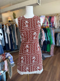 Brown Sleeveless Mini Dress