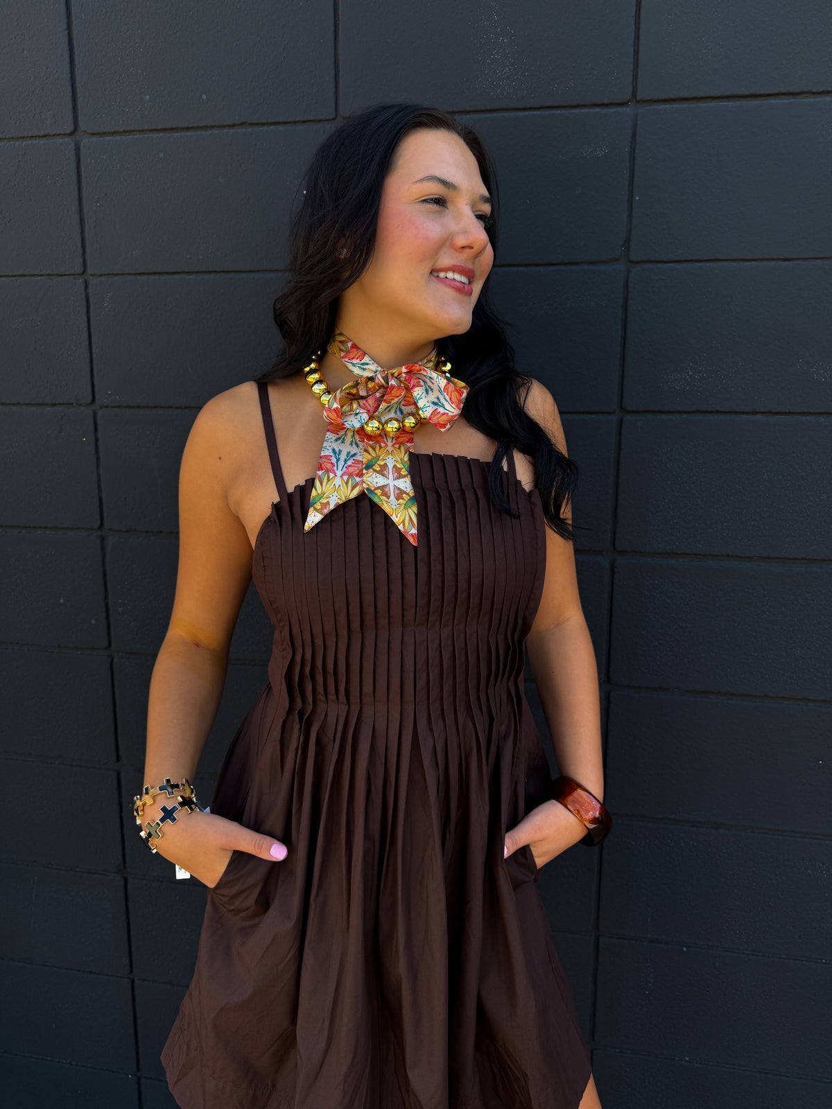 Brown Mini Dress
