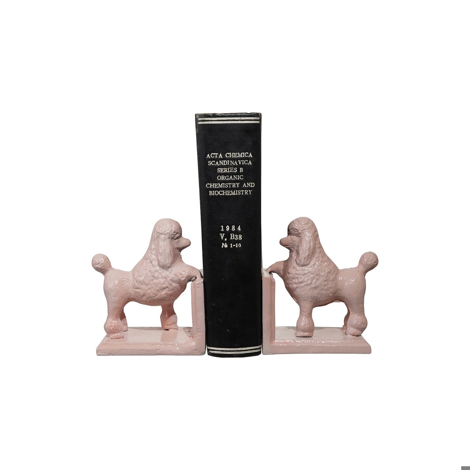 Cast Iron Poodle Bookend Set