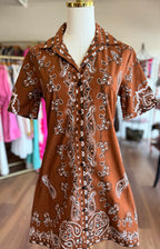 Esme Bandana Button Down Shirt Dress