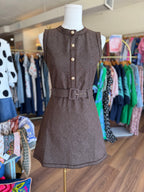 Sleeveless Mini Dress With Belt