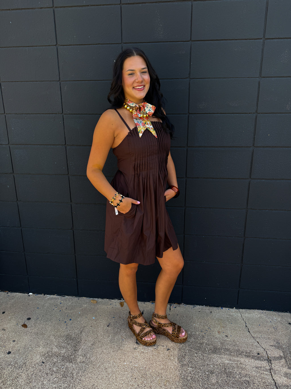 Brown Mini Dress