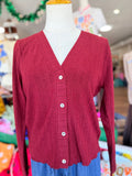 Rib Knit V Neck Shirt Cardigan