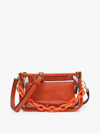 Jessica Stadium Clear Crossbody Bag – Chain Strap