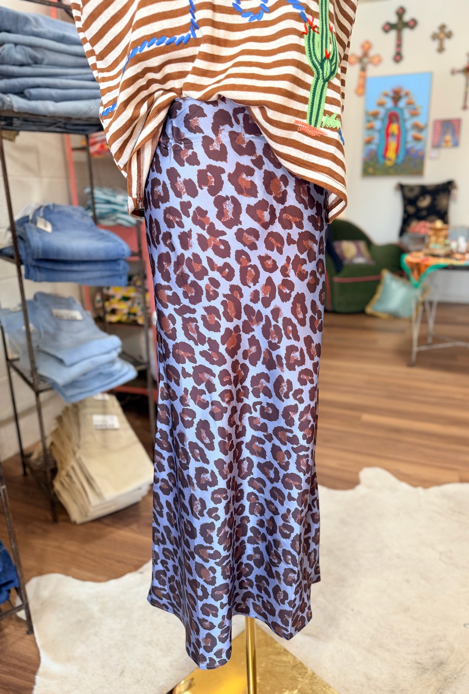 Dusty Blue Animal Skirt